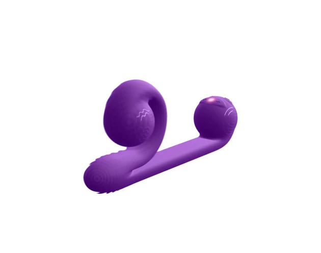 Snail Vibe Duo - akkus, 3in1 stimuláló vibrátor (lila)