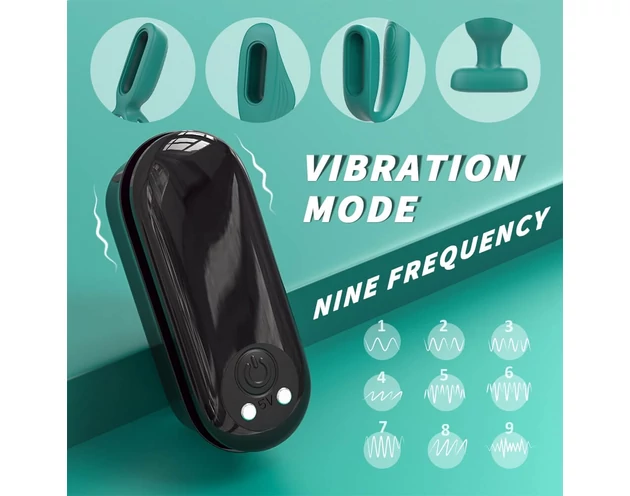 Sex HD - akkus, távirányítós, 4 részes vibrátor szett (zöld)