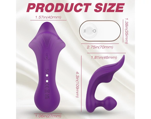 Sex HD Chomper - vízálló csikló- és anál vibrátor (lila)