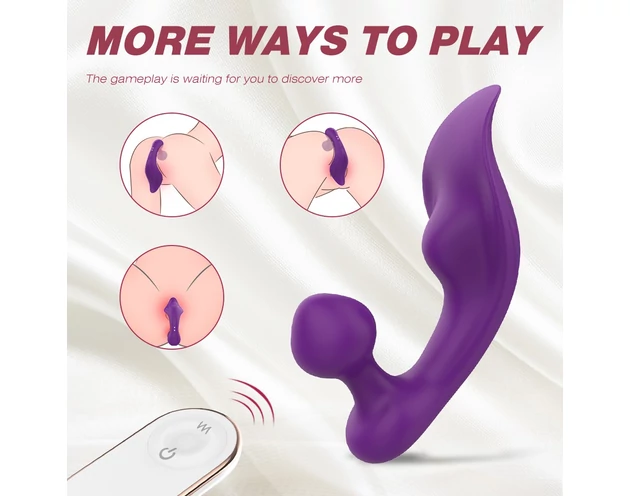 Sex HD Chomper - vízálló csikló- és anál vibrátor (lila)