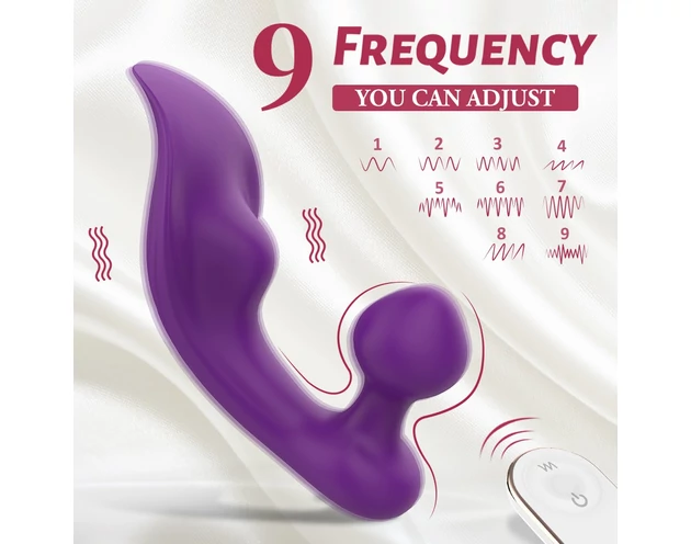 Sex HD Chomper - vízálló csikló- és anál vibrátor (lila)