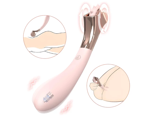 Sex HD - akkus, vízálló vibrátor és ingerkerék (pink)