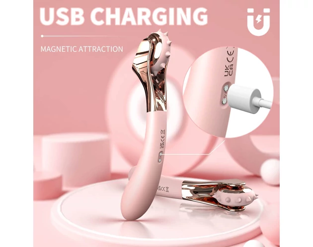 Sex HD - akkus, vízálló vibrátor és ingerkerék (pink)