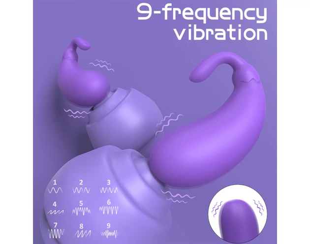 Sex HD - padlizsán formájú vibrációs tojás (lila)