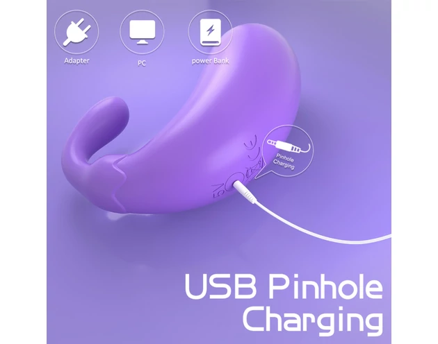 Sex HD - padlizsán formájú vibrációs tojás (lila)