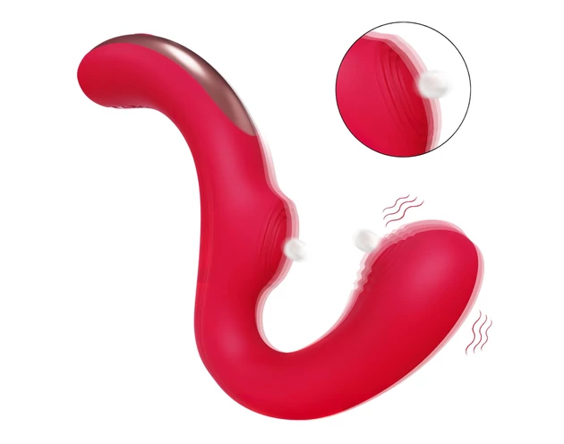 SEX HD Genie - G-pont és csiklóvibrátor (piros)