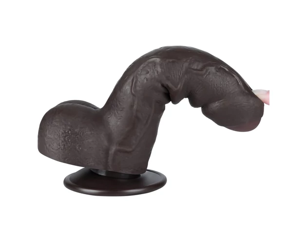 Lovetoy Sliding-Skin - herés kétrétegű dildó - 18,3cm (barna)