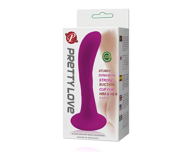 Pretty Love Baile - tapadókorong, íves anál plug (pink)