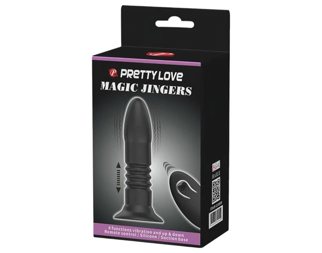 Pretty Love Magic Jinger - lökő anál vibrátor (fekete)