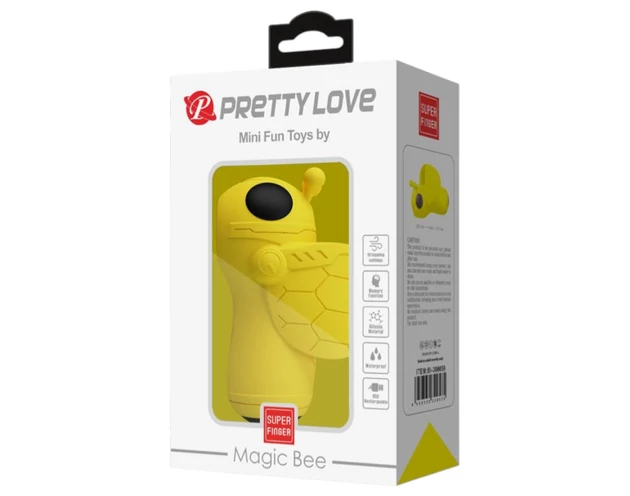 Pretty Love Magic Bee - csiklóizgató ujjvibrátor (sárga)