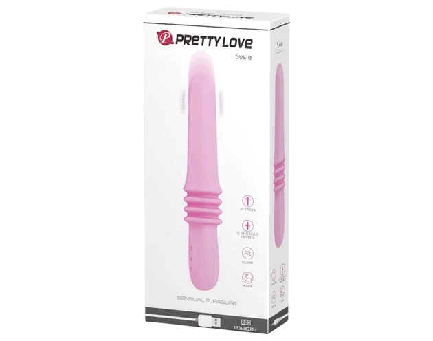 Pretty Love Susie - akkus, vízálló lökő vibrátor (pink)