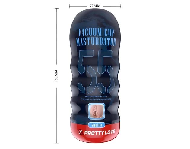 Pretty Love Vacuum Cup - élethű műpunci maszturbátor (natúr)