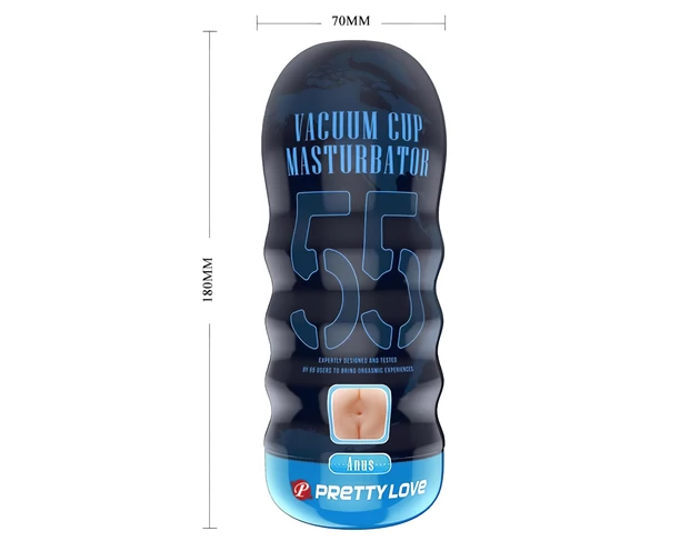 Pretty Love Vacuum Cup - élethű műpopsi maszturbátor (natúr)