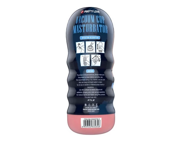 Pretty Love Vacuum Cup - élethű száj maszturbátor (natúr)