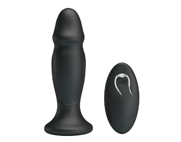 MR. PLAY - akkus, rádiós anál vibrátor (fekete)