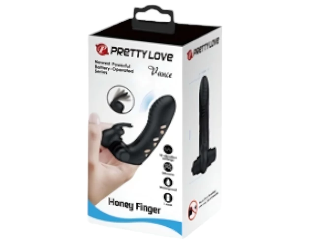 Pretty Love Vance - csiklókaros ujjvibrátor (fekete)