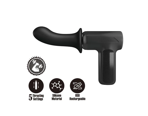 Pretty Love Dj Doctor - lökő puncipisztoly vibrátor (fekete)