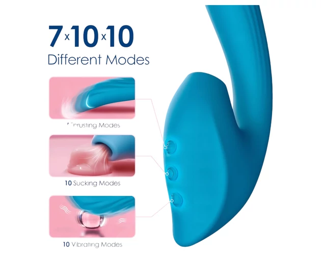 Vibeconnect - vízálló G-pont vibrátor és csiklóizgató (kék)