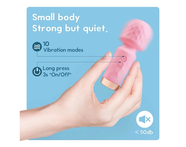 Vibeconnect - akkus, vízálló mini masszírozó vibrátor (pink)