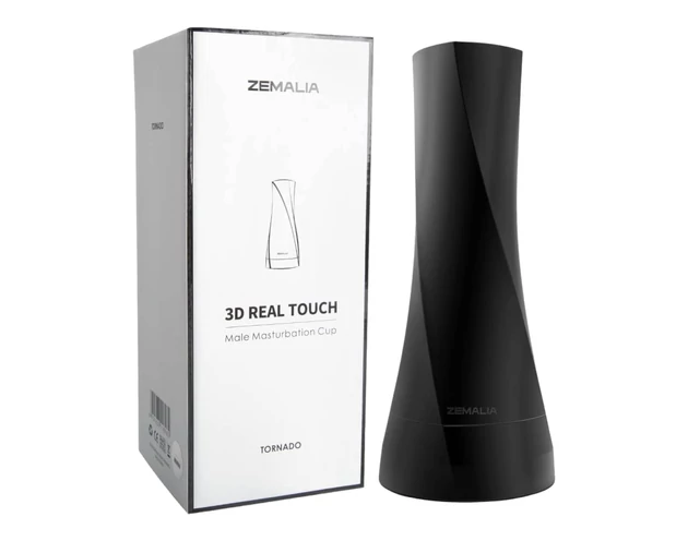 Zemalia 3D Real Touch - élethű műpunci tokban (fekete-natúr)