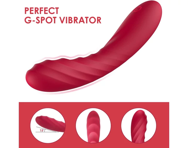 Vibeconnect Hilary - akkus, szilikon G-pont vibrátor (piros)