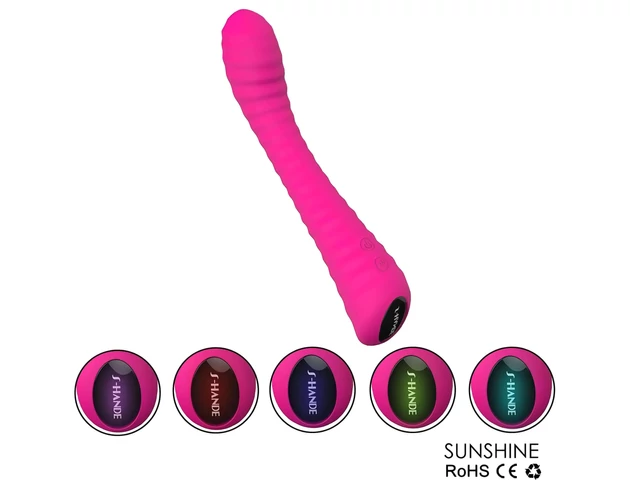 Sex HD Sunshine - akkus, barázdált G-pont vibrátor (pink)