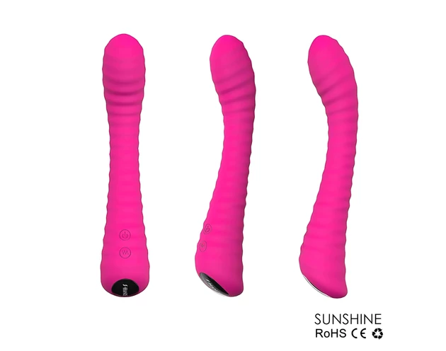 Sex HD Sunshine - akkus, barázdált G-pont vibrátor (pink)