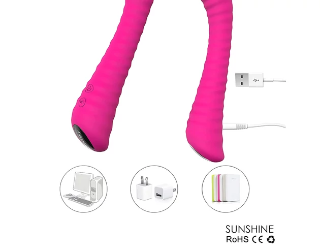 Sex HD Sunshine - akkus, barázdált G-pont vibrátor (pink)
