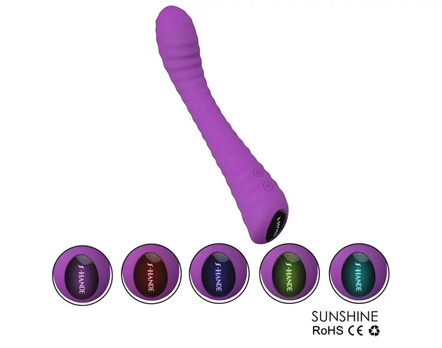 Sex HD Sunshine - akkus, barázdált G-pont vibrátor (lila)