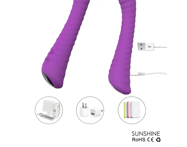 Sex HD Sunshine - akkus, barázdált G-pont vibrátor (lila)