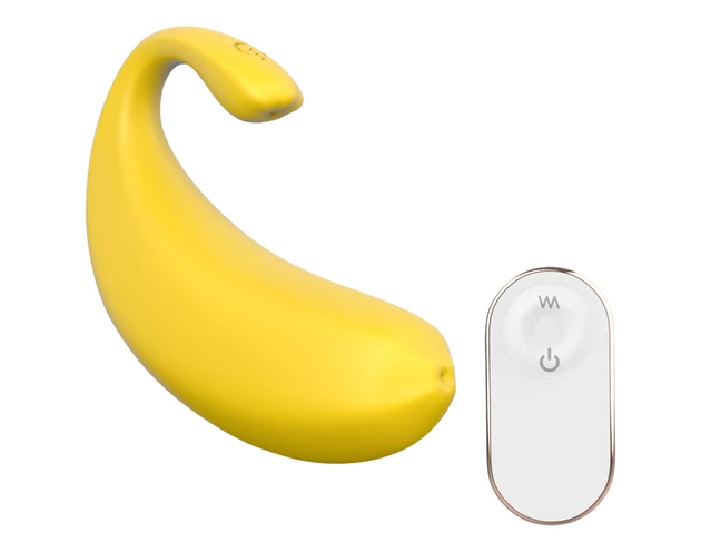 Sex HD - okos, banán formájú vibrációs tojás (sárga)