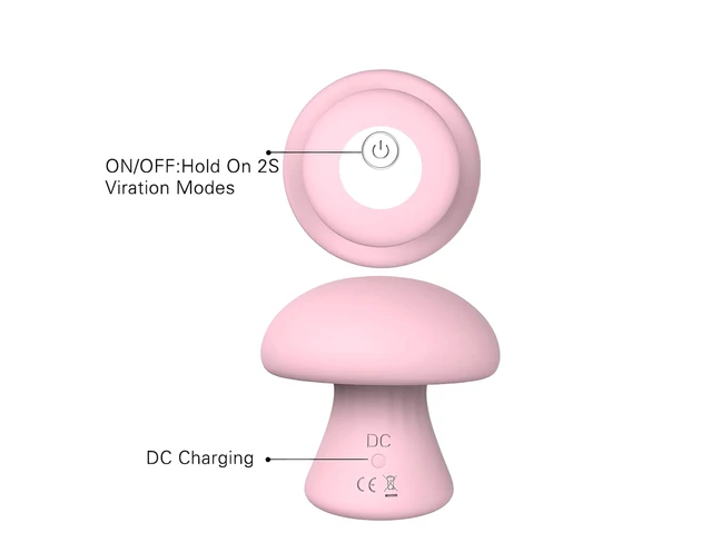 Magic Mushroom - akkus arcmasszírozó (pink)