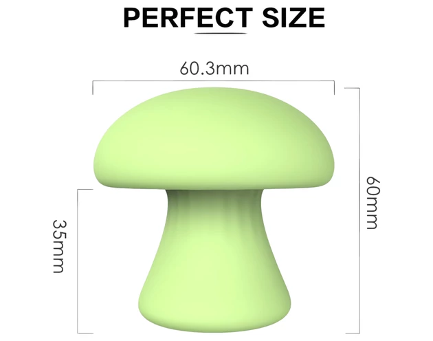 Magic Mushroom - akkus arc masszírozó (zöld)