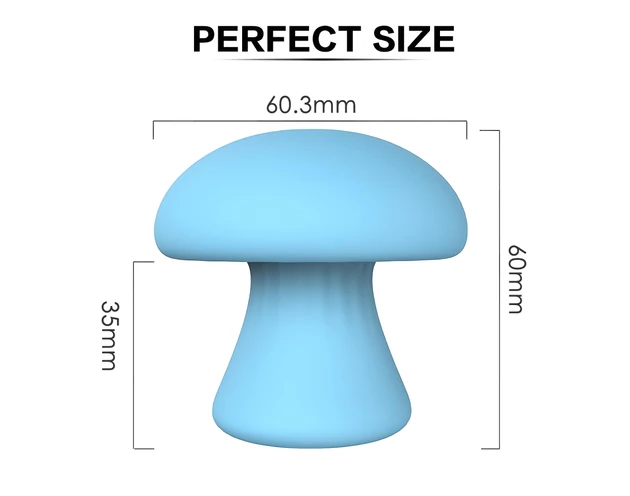 Magic Mushroom - akkus arc masszírozó (kék)