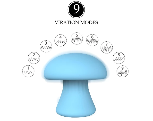 Magic Mushroom - akkus arc masszírozó (kék)