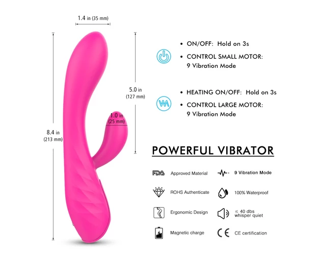 Sex HD Muses - akkus, vízálló melegítő vibrátor (pink)