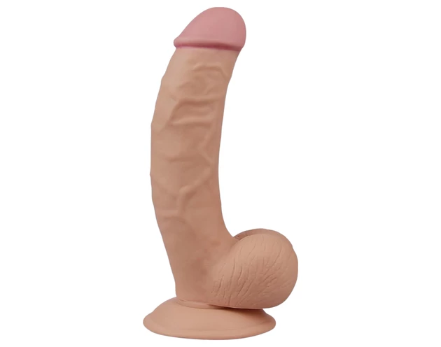 Lovetoy Ultra Soft - rugalmas, élethű dildó - 21,5cm (natúr)