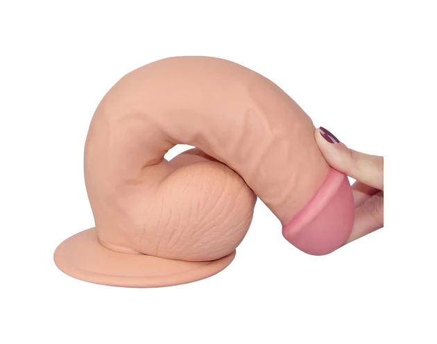 Lovetoy Ultra Soft - rugalmas, élethű dildó - 21,5cm (natúr)