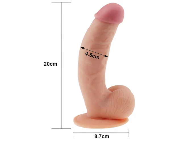 Lovetoy Ultra Soft - rugalmas, élethű dildó - 21,5cm (natúr)