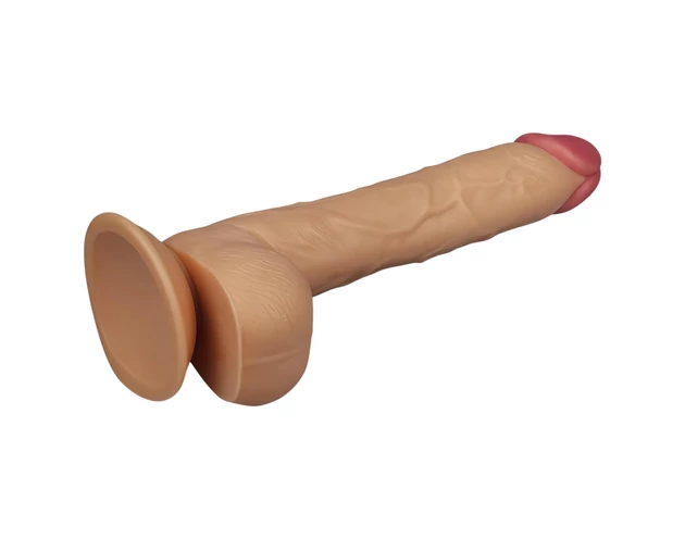 Lovetoy King-Sized - tapadókorongos, élethű dildó - 25cm (natúr)