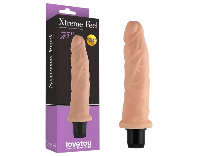 Lovetoy Real Feel - élethű vibrátor - 19cm (natúr)
