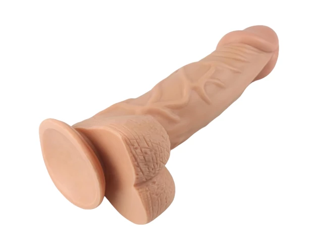 Lovetoy Real Extreme - tapadókorongos dildó - 23cm (natúr)