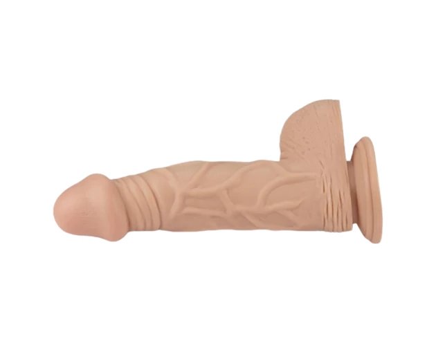 Lovetoy Real Extreme - tapadókorongos dildó - 23cm (natúr)