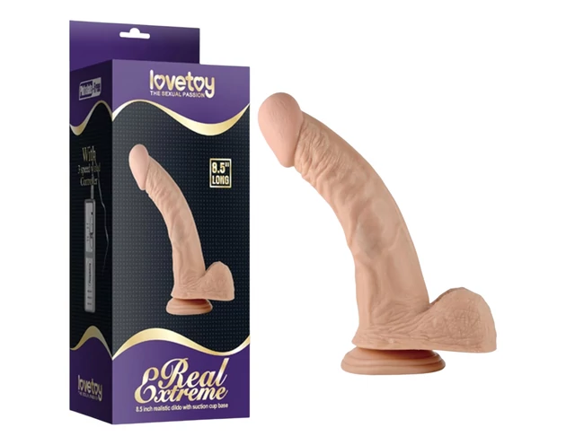 Lovetoy Real Extreme - G-pont dildó - 21cm (natúr)