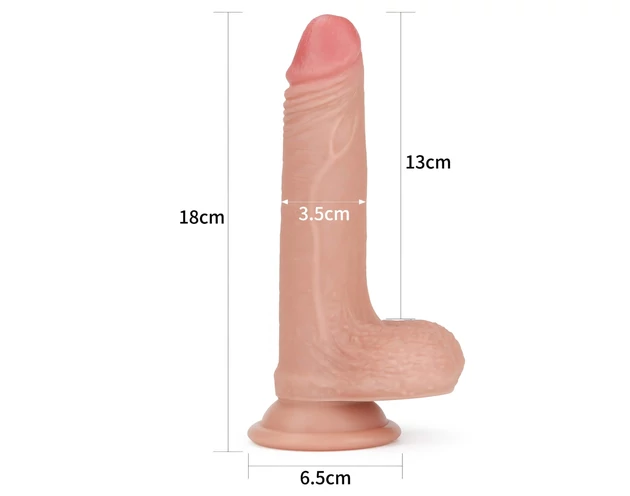 Lovetoy Nature Cock - kétrétegű élethű dildó - 18cm (natúr)