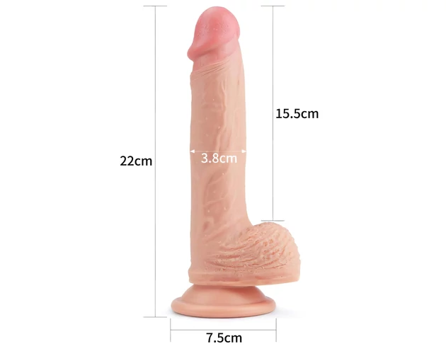 Lovetoy Nature Cock - tapadókorongos élethű dildó - 21cm (natúr)