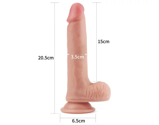 Lovetoy Nature Cock - kétrétegű élethű dildó - 20cm (natúr)