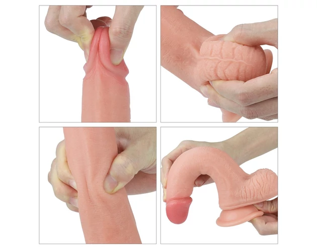Lovetoy Nature Cock - kétrétegű élethű dildó - 20cm (natúr)