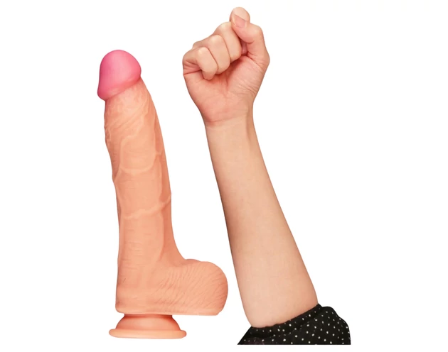 Lovetoy Nature Cock - kétrétegű élethű dildó - 25cm (natúr)