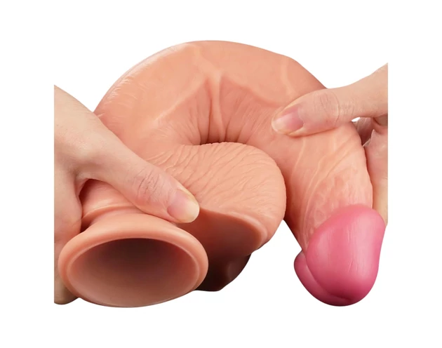 Lovetoy Nature Cock - kétrétegű élethű dildó - 25cm (natúr)